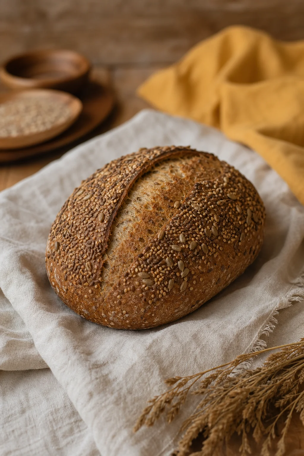 Seeded sourdough loaf