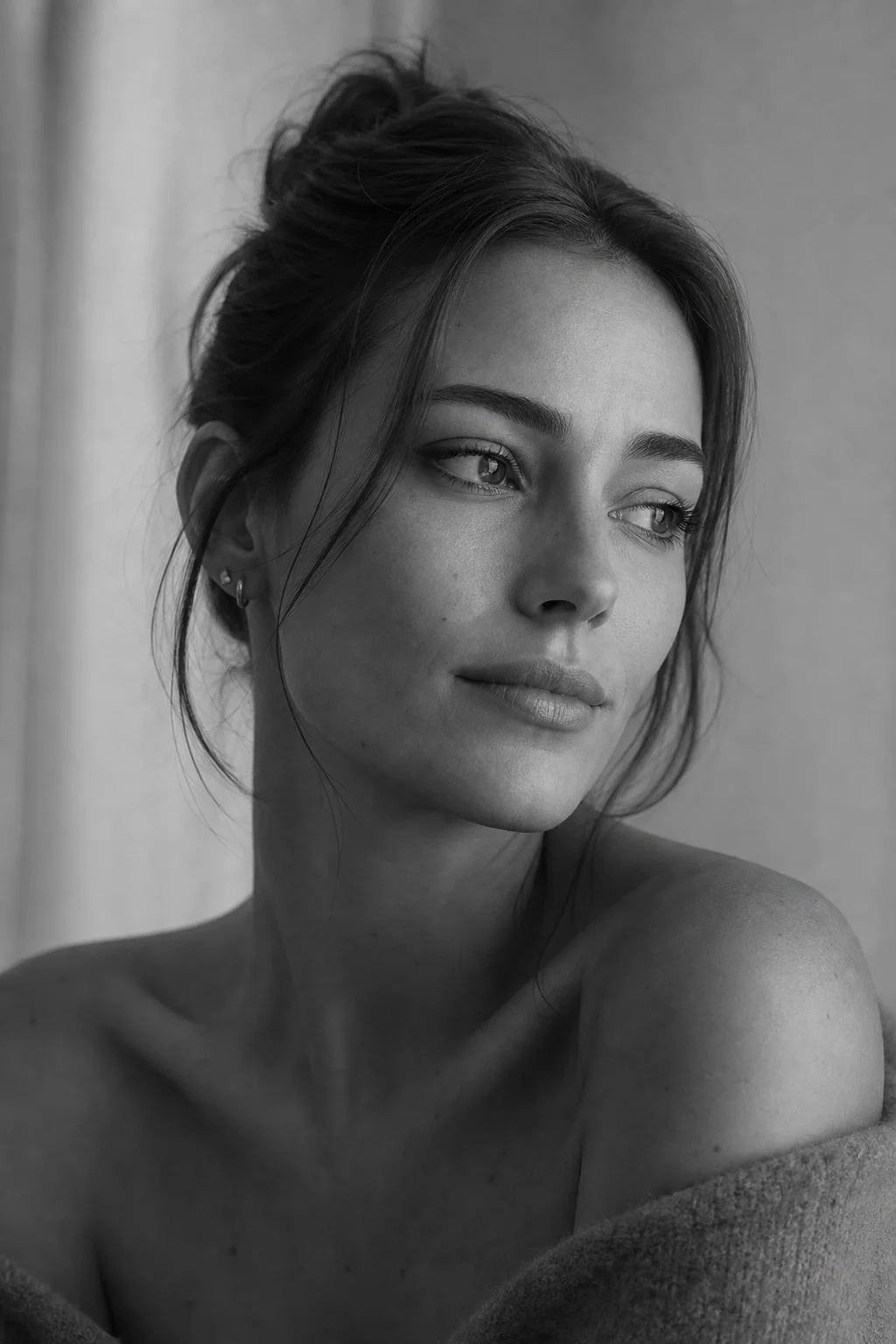Portrait of a woman in soft window light